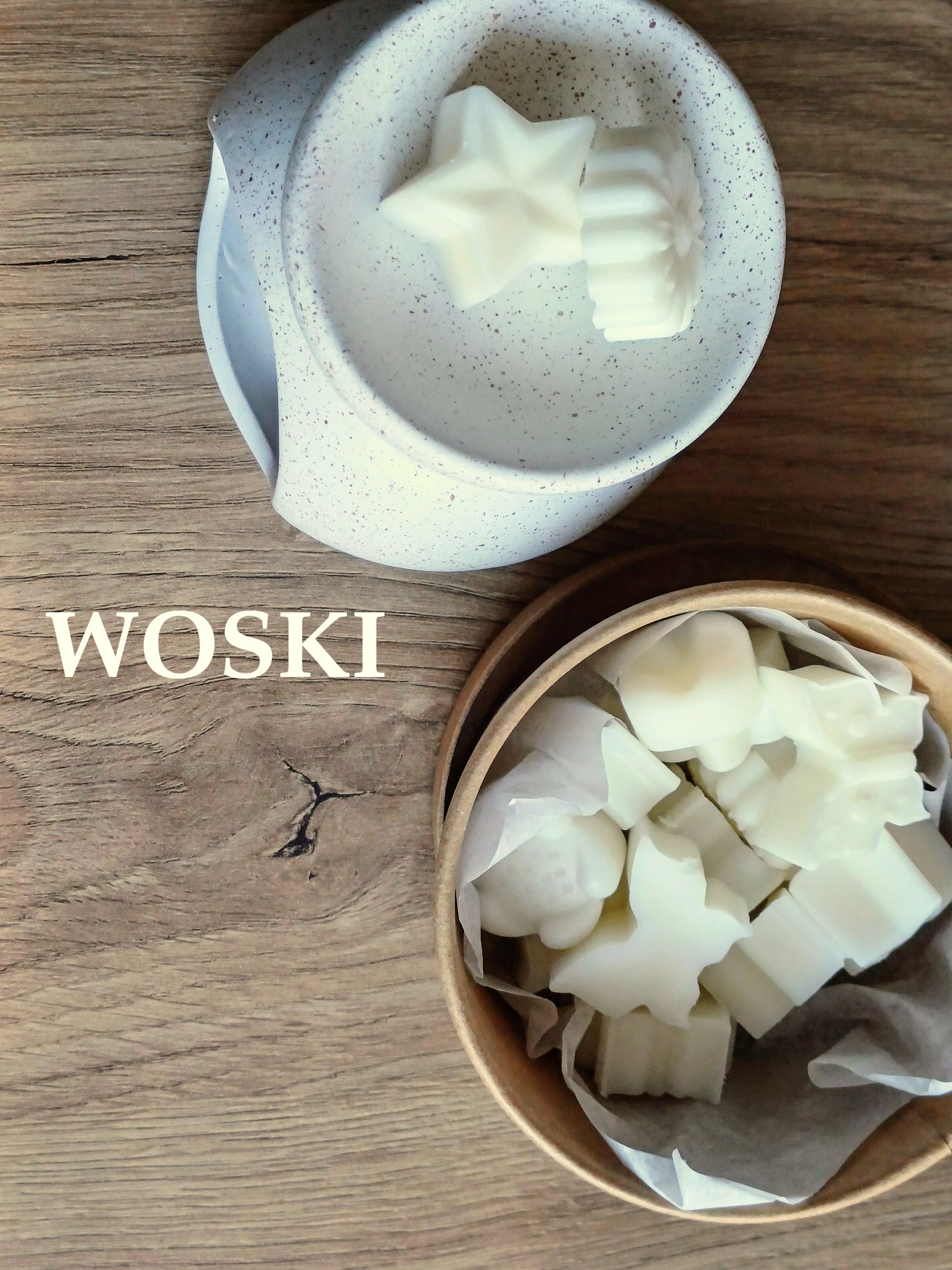 woski sojowe w pudełku kominek ceramiczny